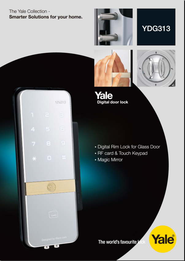 Khóa cửa kính Yale YDR 313