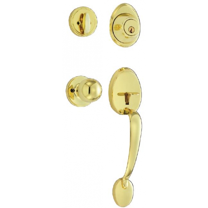 Bộ khóa cửa đại sảnh mẫu BAR, màu vàng bóng