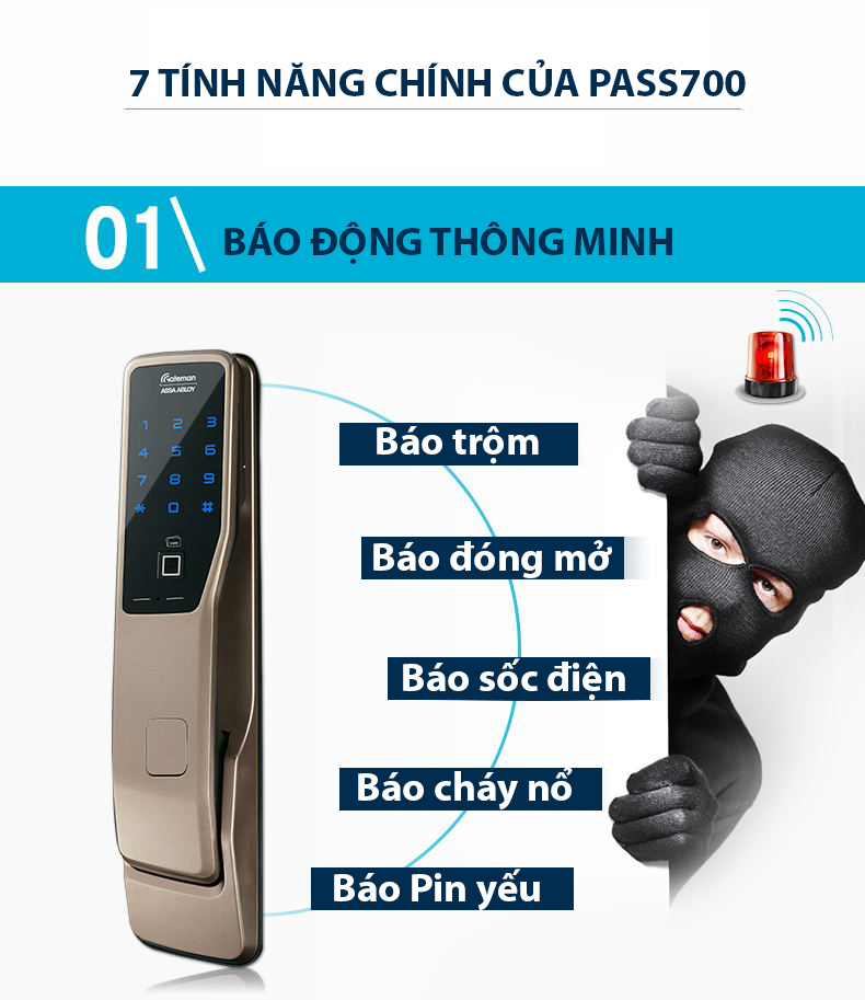 Khóa vân tay Gateman Pass700 Khóa vân tay Gateman Pass700