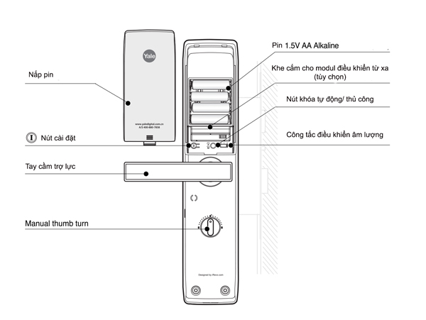 Khóa thẻ từ YALE YDM3115