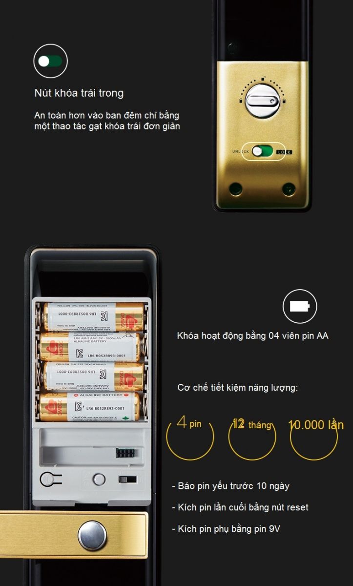 Khóa vân tay - mã số Yale YDM 4109