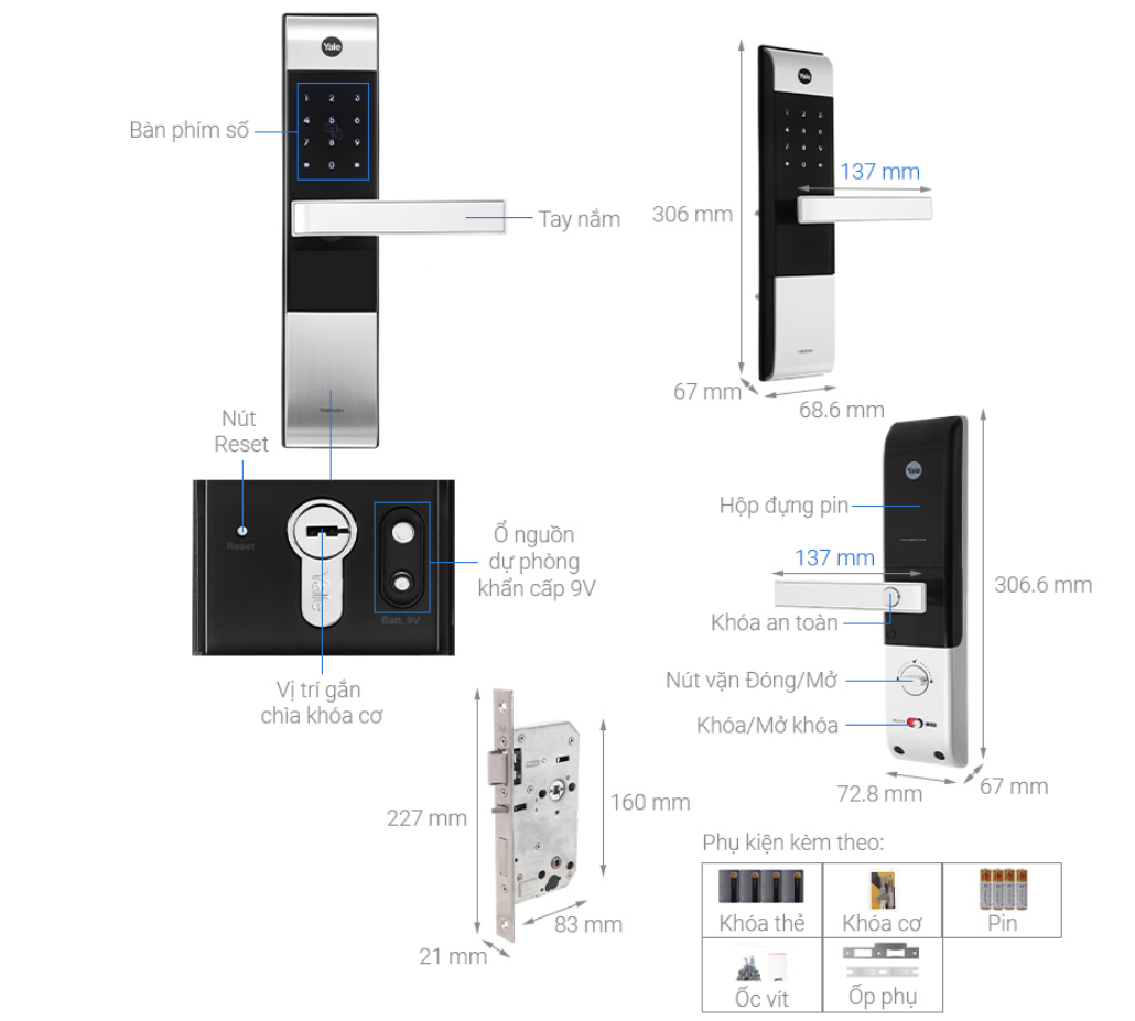 Khóa thẻ từ YALE YDM 3109A