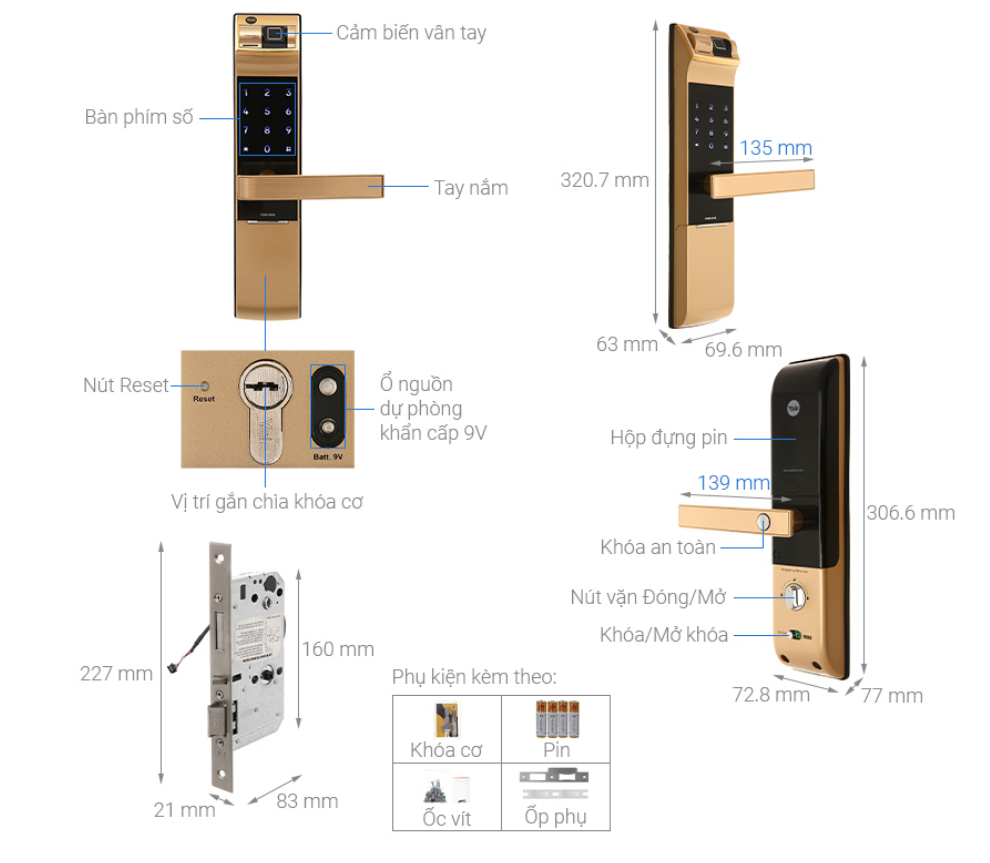 Khóa vân tay YALE YDM 4109A