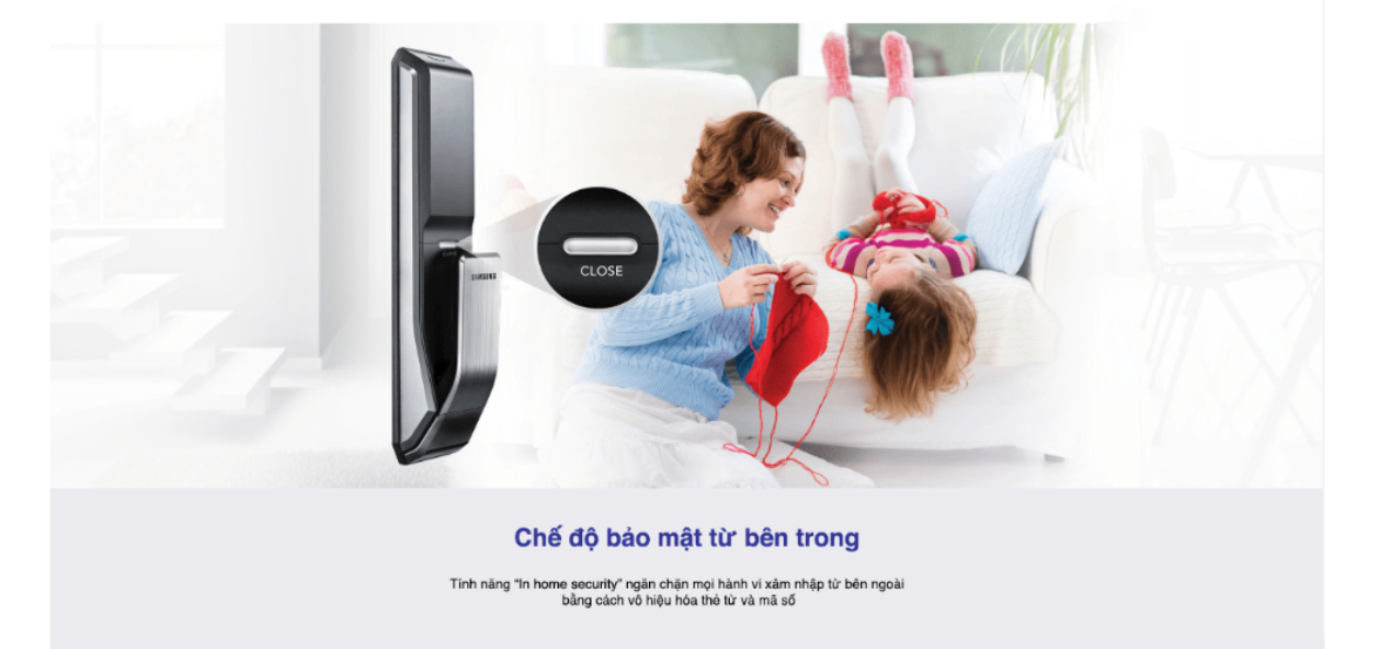 Khóa điện tử vân tay Samsung SHS-P718 Bạc