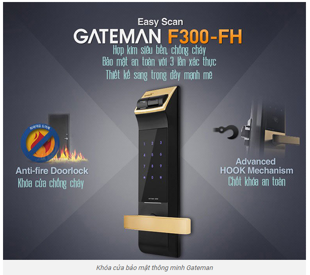 Khóa vân tay - mã số Gateman F300-FH