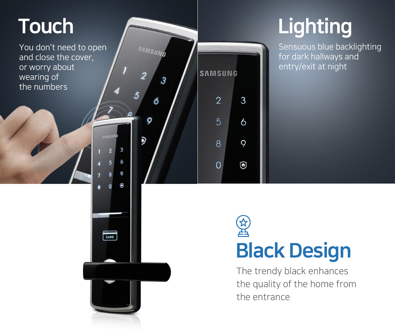 Khóa điện tử thẻ từ Samsung SHS-H625