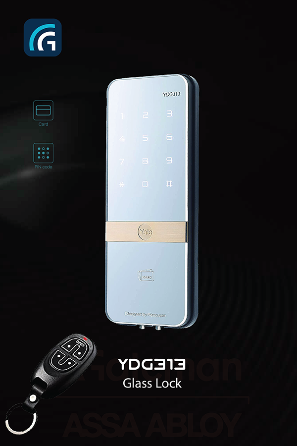 Khóa cửa kính Yale YDR 313 ( Bản bao gồm Remote )