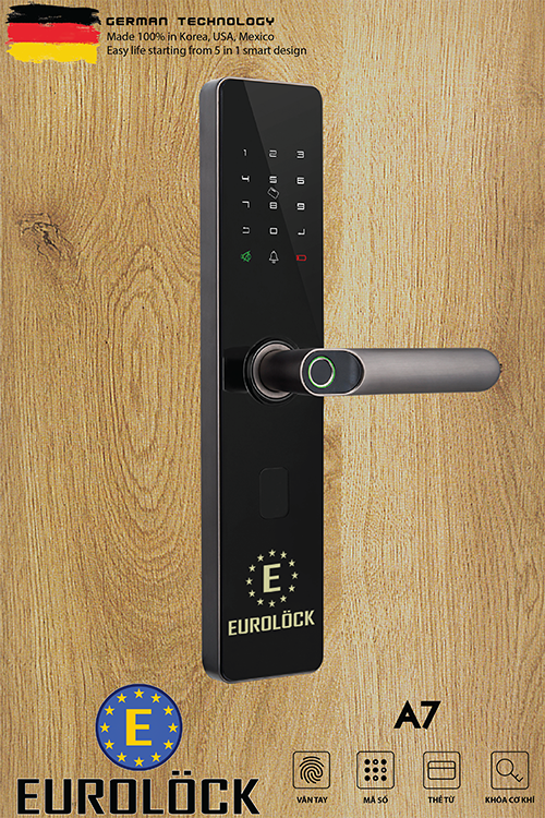 Khoá cửa vân tay EUROLOCK A7 Khoá cửa vân tay EUROLOCK A7