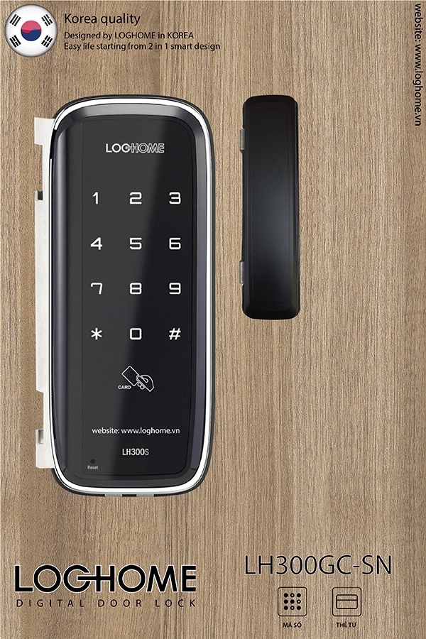 Khóa thẻ từ cửa kính LOGHOME GLASS LH300GC-SN/RMC