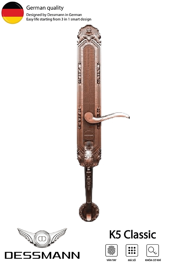 Khóa vân tay cổ điển Dessmann K5 Khóa vân tay cổ điển Dessmann K5