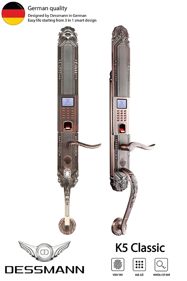 Khóa vân tay cổ điển Dessmann K5 Khóa vân tay cổ điển Dessmann K5