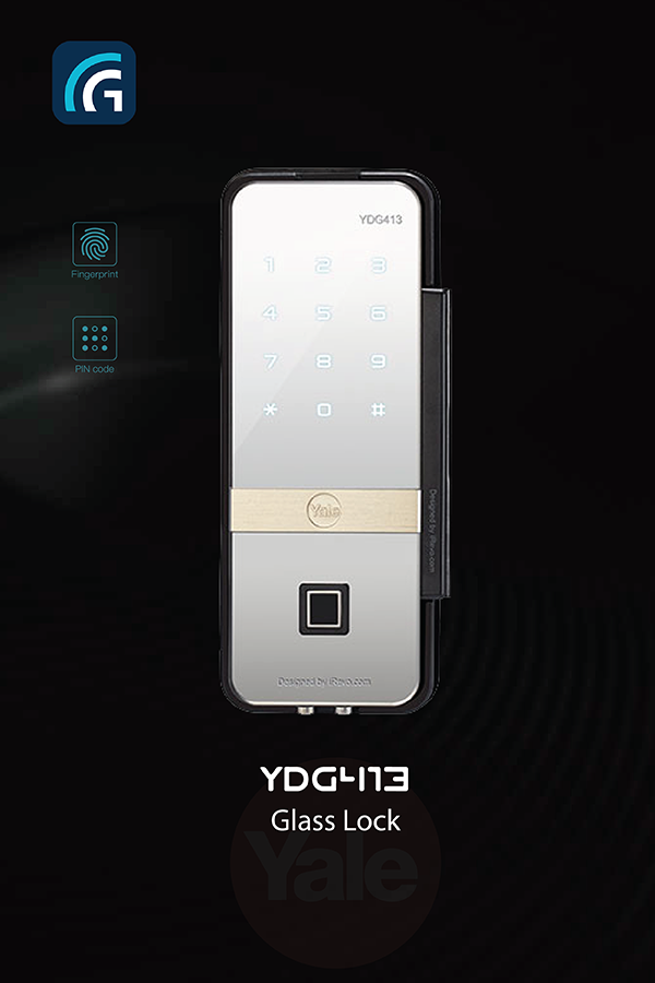 Khóa vân tay cửa kính YALE YDG 413